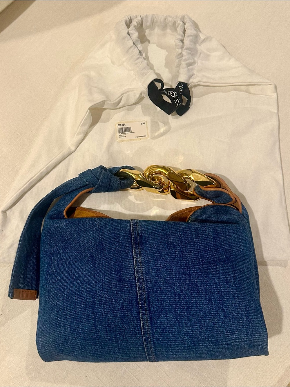 JW Anderson Blue Denim Chain Bag - Picture 3 of 10